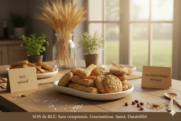 Biscuits SON de BLÉ — 100% naturel, zéro déchet toxique